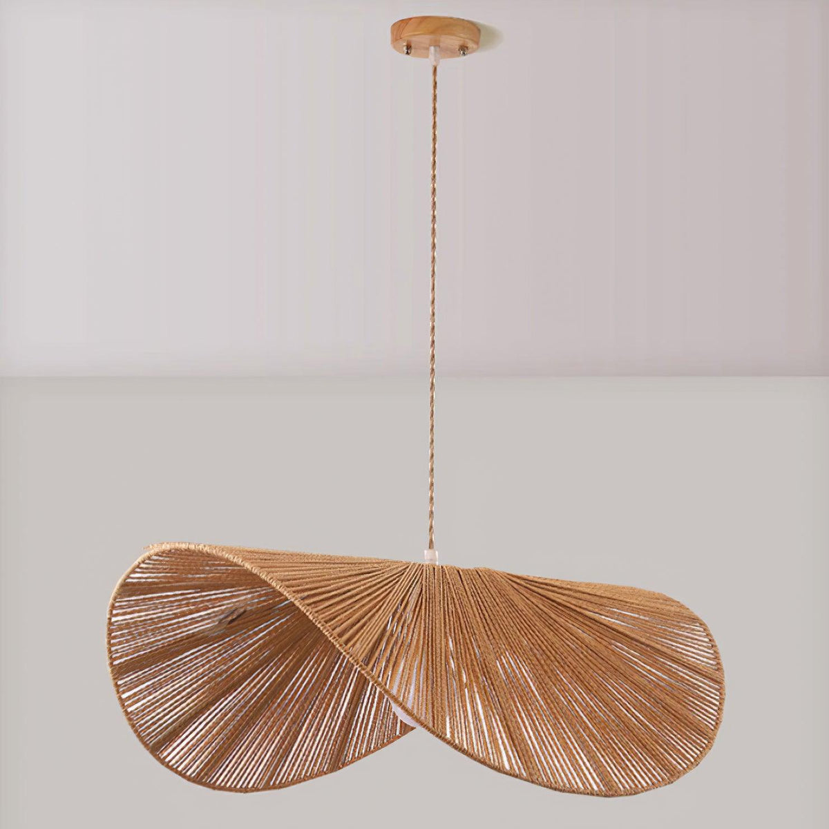 Solara Handwoven Natural Rattan Pendant Light-Neutral Decor