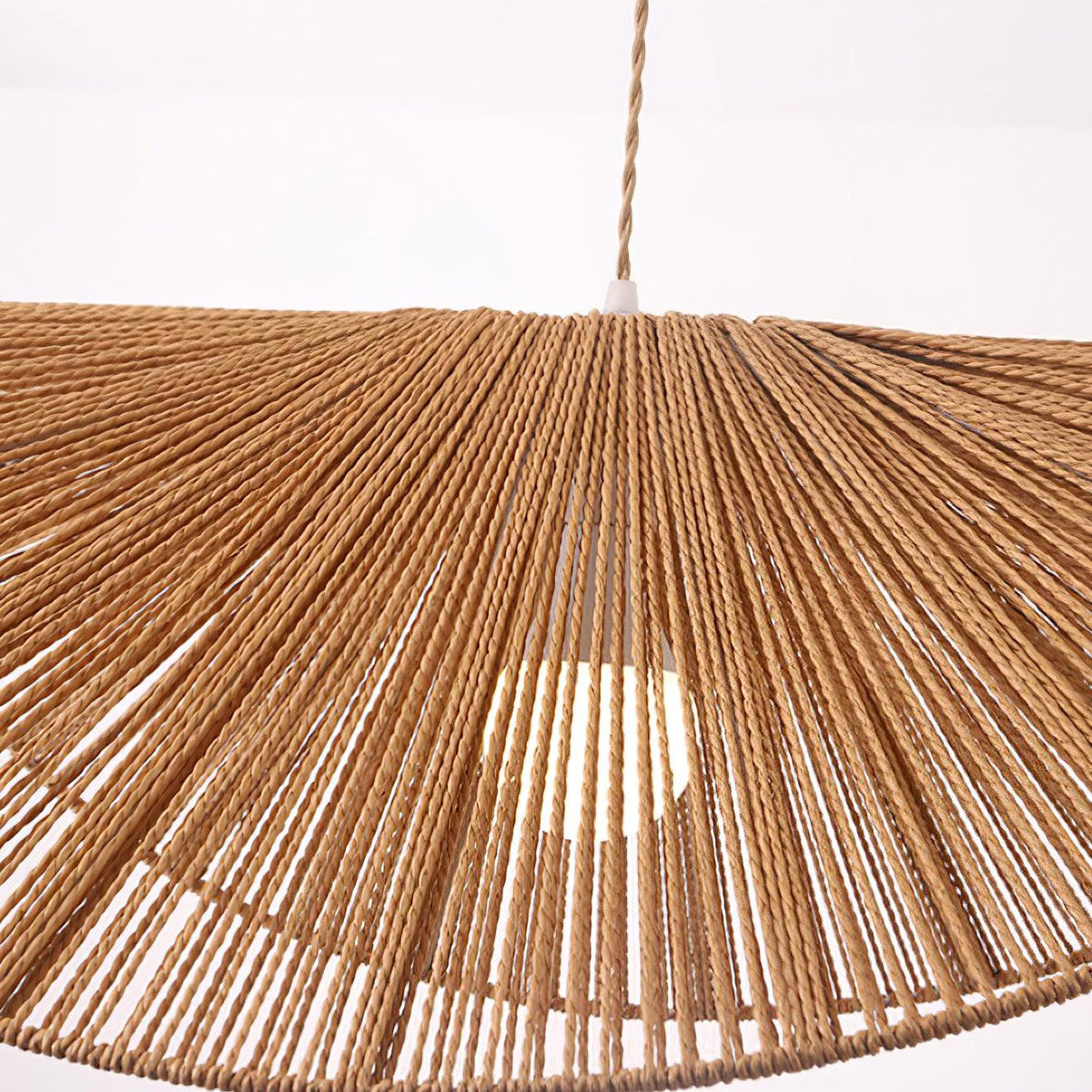 Solara Handwoven Natural Rattan Pendant Light-Neutral Decor