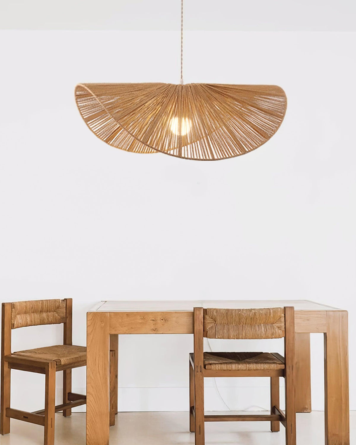 Solara Handwoven Natural Rattan Pendant Light-Neutral Decor