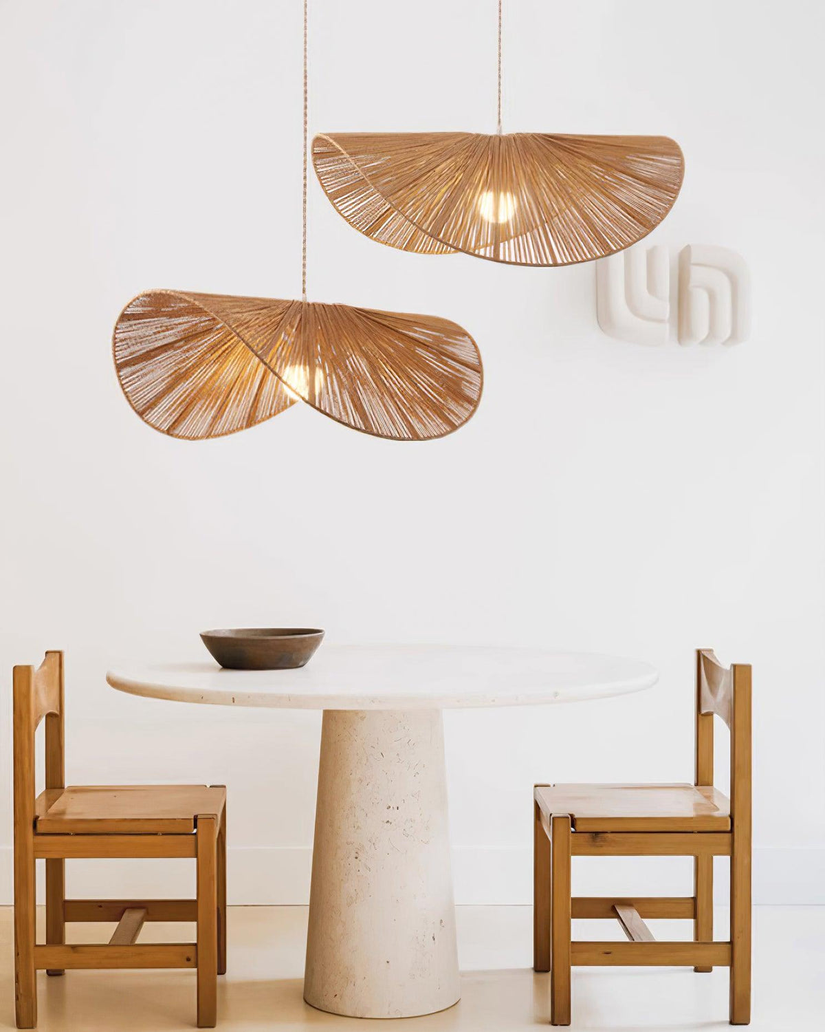 Solara Handwoven Natural Rattan Pendant Light-Neutral Decor