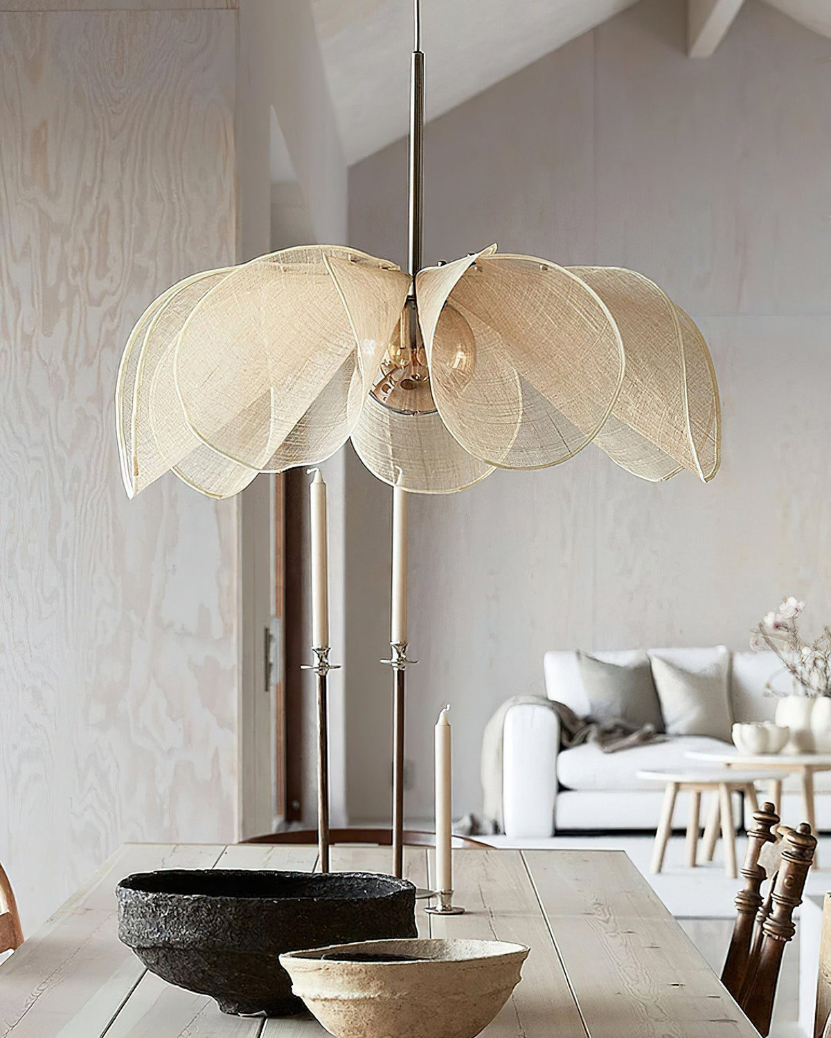 Styria Petals Pendant Lamp in black, showing its layered petal design.