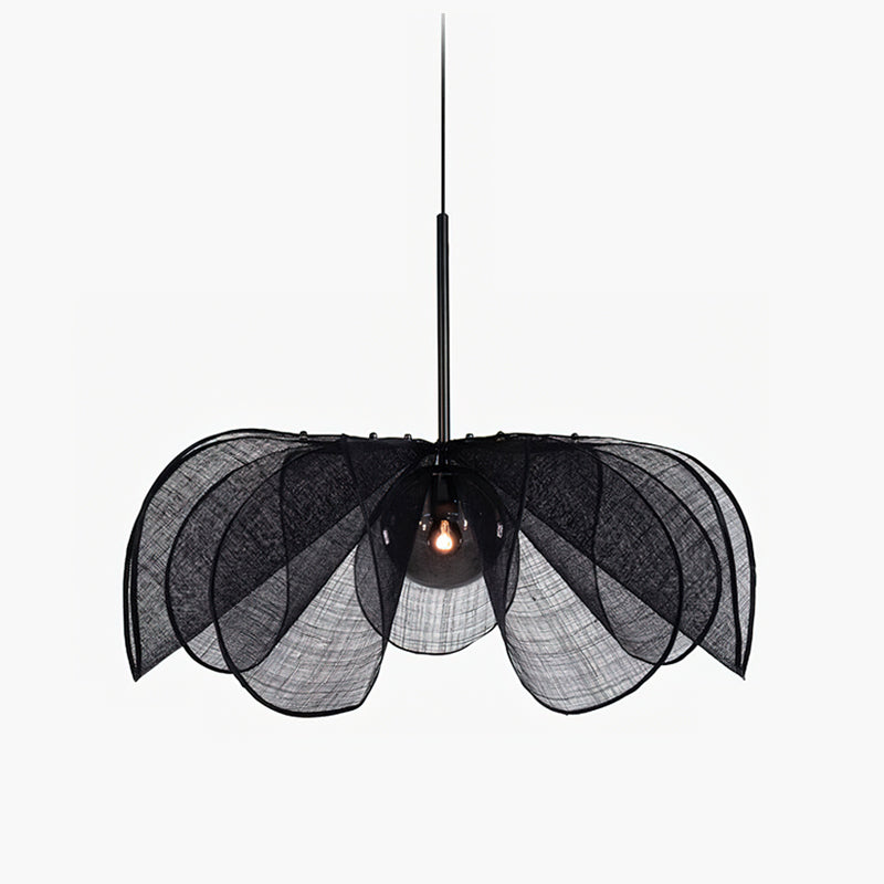 The Styria Petals Pendant Lamp in a minimalist bedroom interior.