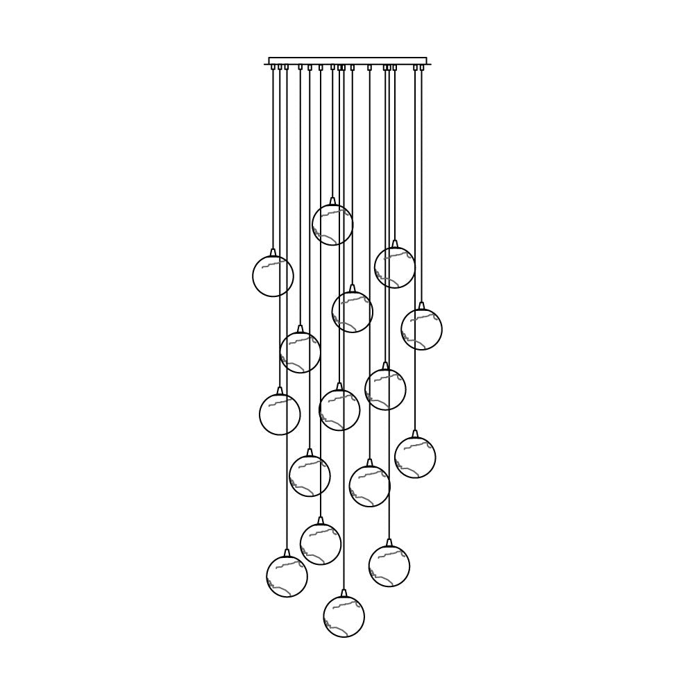 Sultana Chandelier Alabaster Cluster Orb Cascade-Neutral Decor