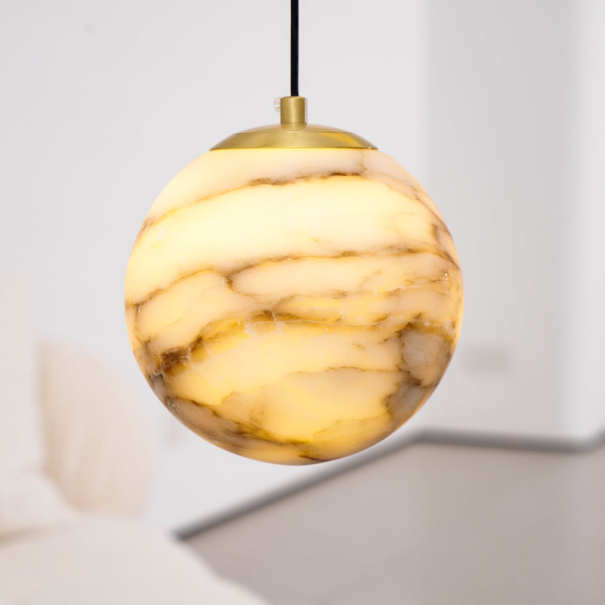 Sultana Chandelier Alabaster Cluster Orb Cascade-Neutral Decor