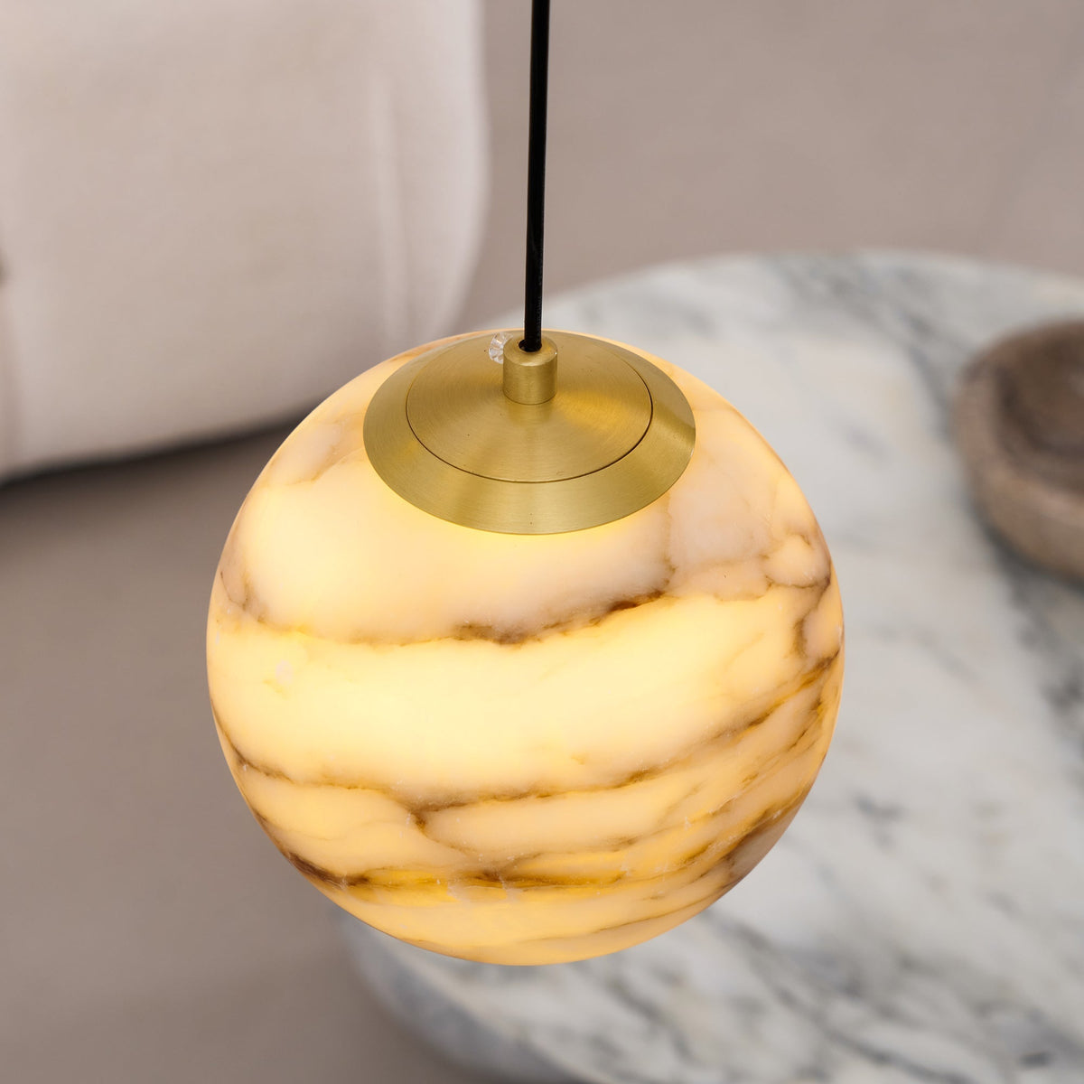 Sultana Chandelier Alabaster Cluster Orb Cascade-Neutral Decor