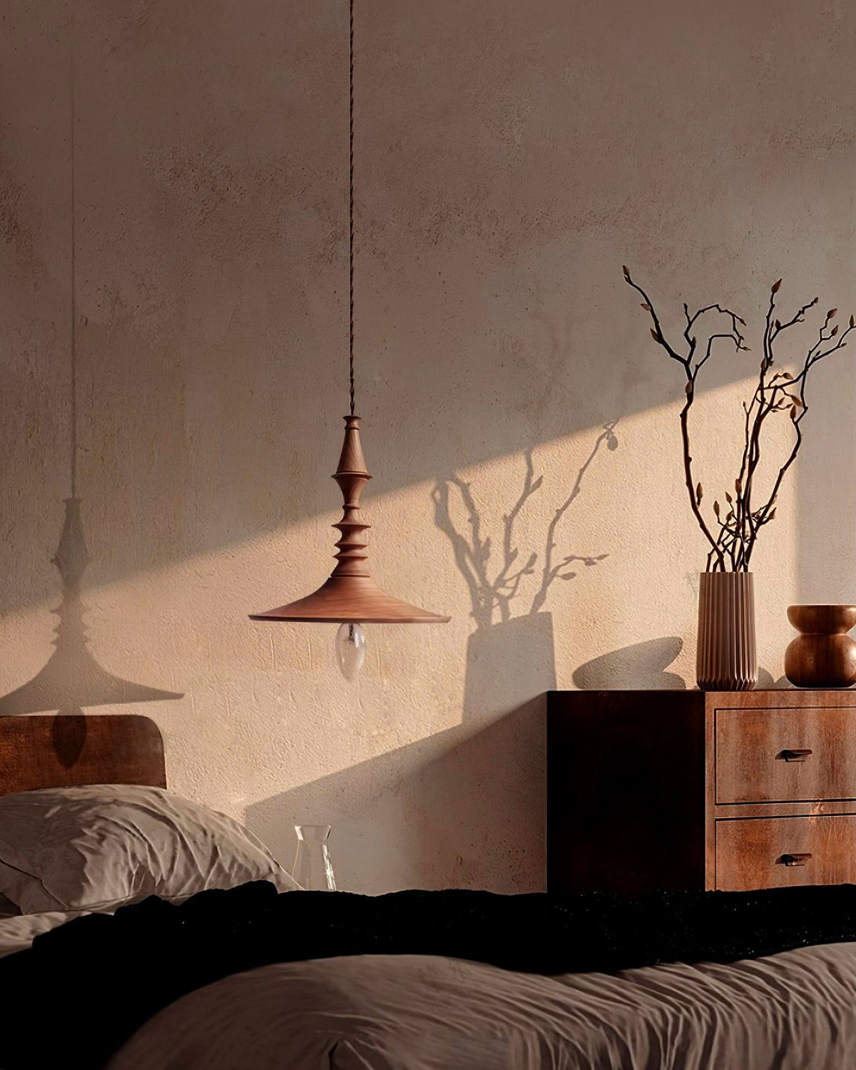 Iraeiel Ancien Minimaliste Bois Suspension