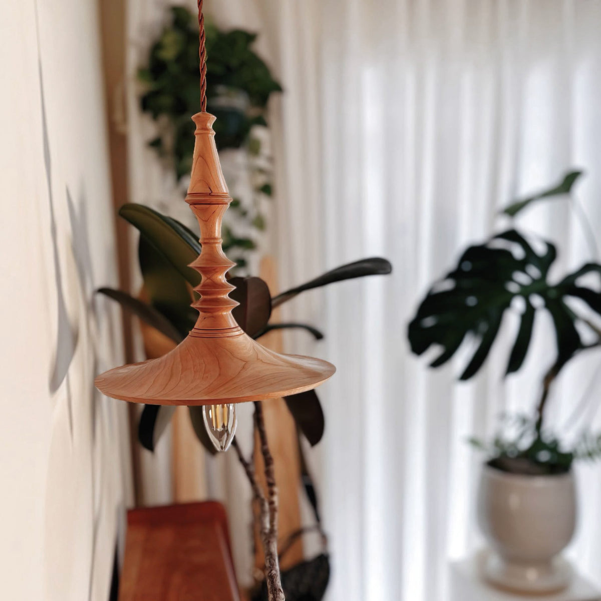 Iraeiel Ancien Minimaliste Bois Suspension