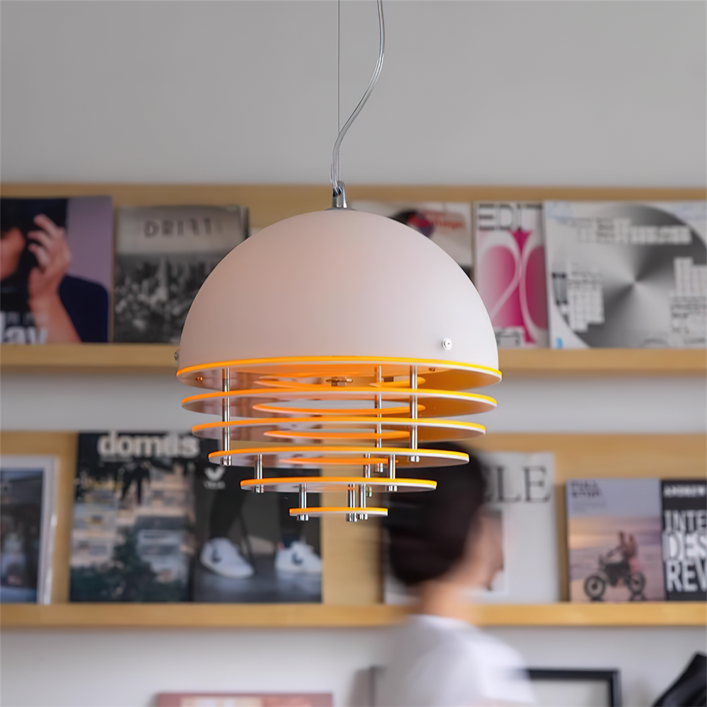 Pendant Lamp Modern Layered Shade Soft Glow Dining Room-Neutral Decor