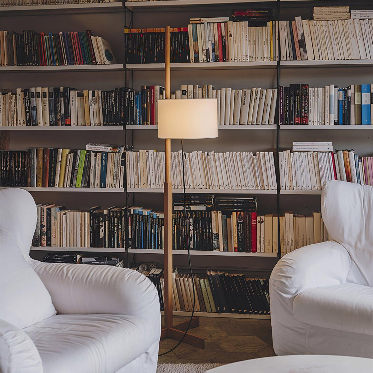 Vindis Lampadaire Bois Tissu