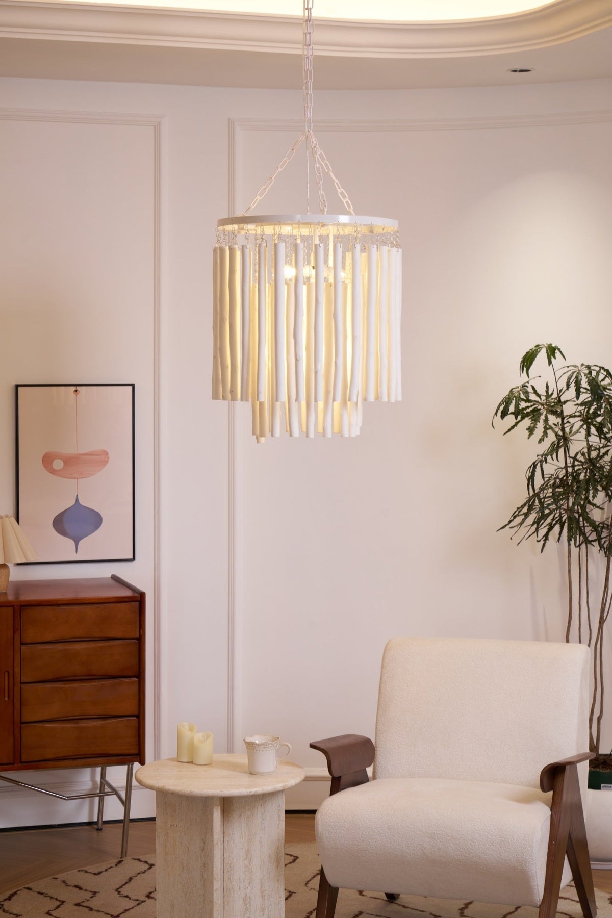 Talaria Lustre en Bois Luxe Postmoderne