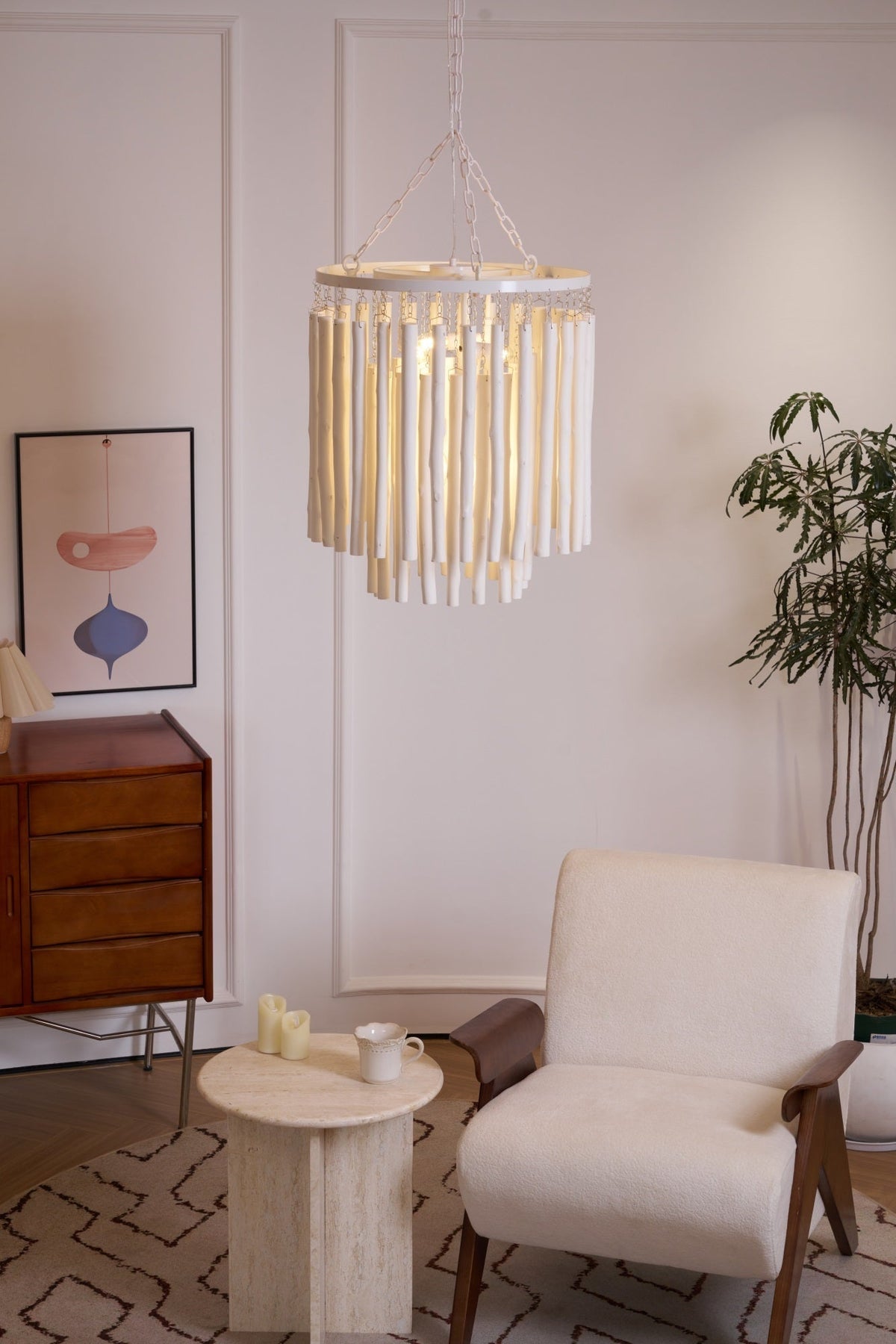 Talaria Lustre en Bois Luxe Postmoderne