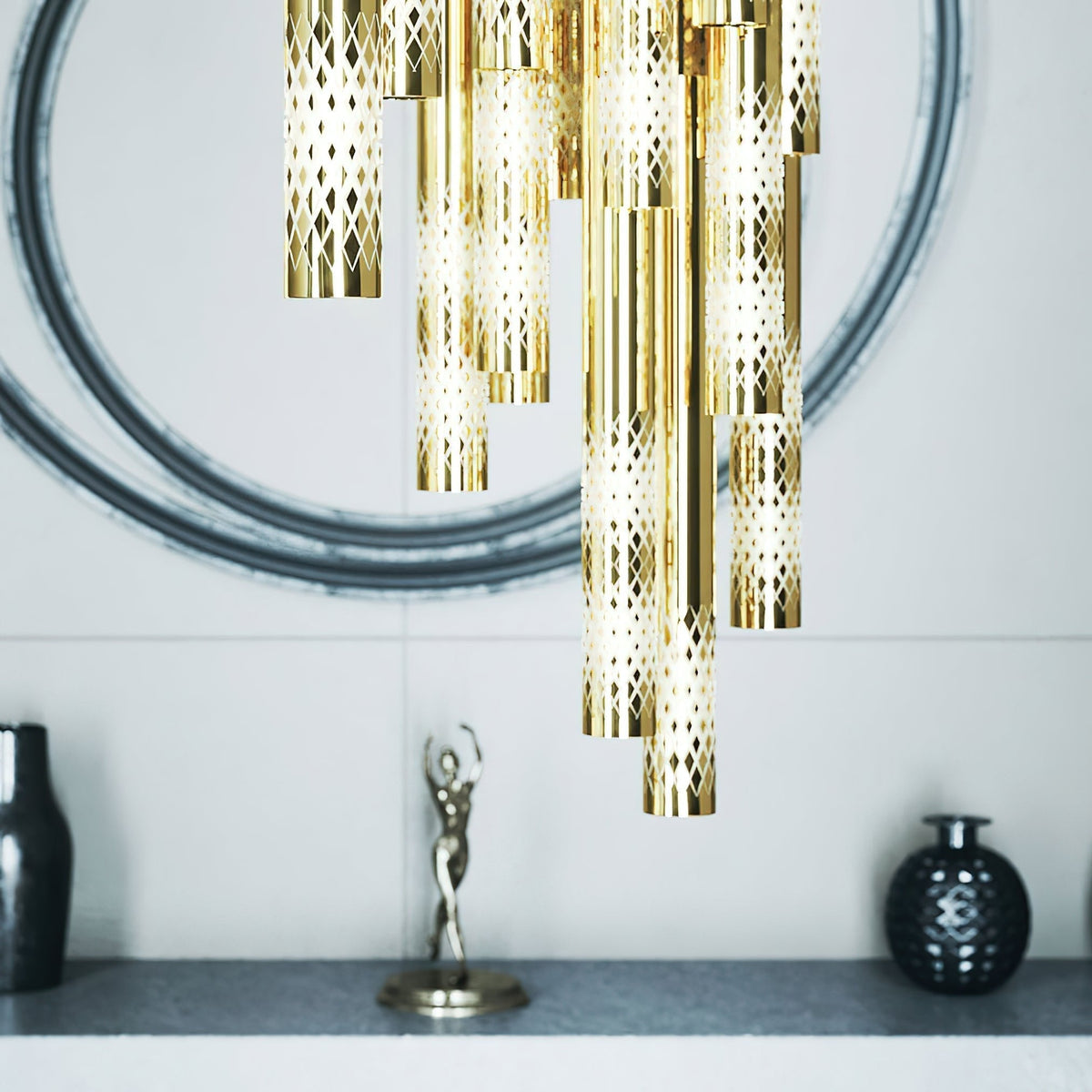 Ovynira Lustre Tige en Or