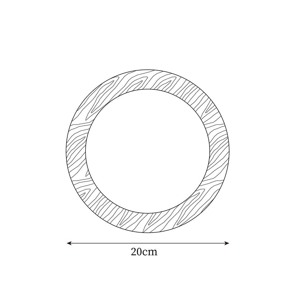 Wall Lamp Metal Body with Wood Rim Minimalist Style-Neutral Decor