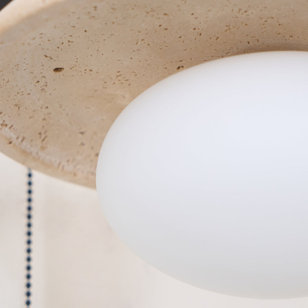 Solaro Travertine Wall Light Pull Chain Switch-Neutral Decor