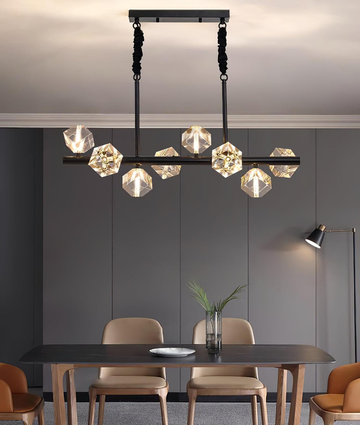 Eurthiel Lustre Pendentif Cristal Luxe
