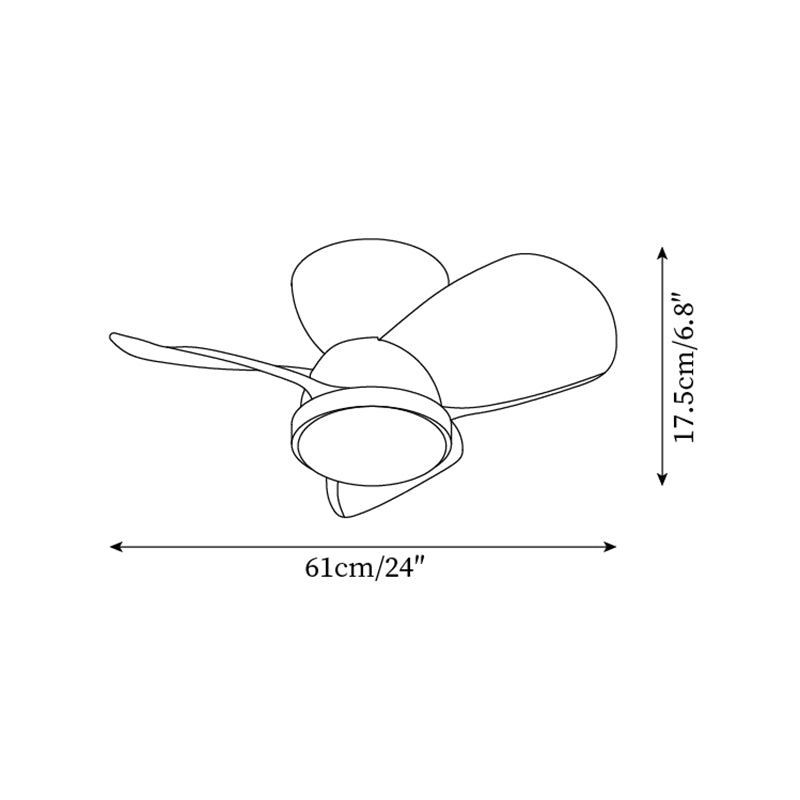 Lioraleria Ventilateur de Plafond avec Éclairage