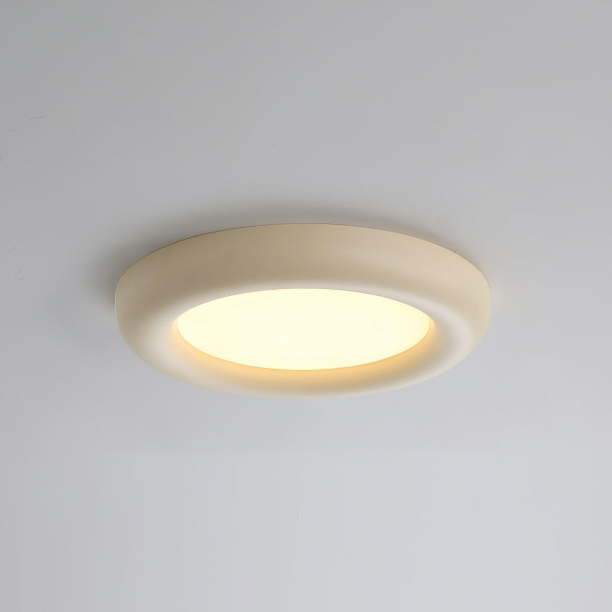 Ceiling Light Beige Flush Mount with Canopy Minimalist-Neutral Decor