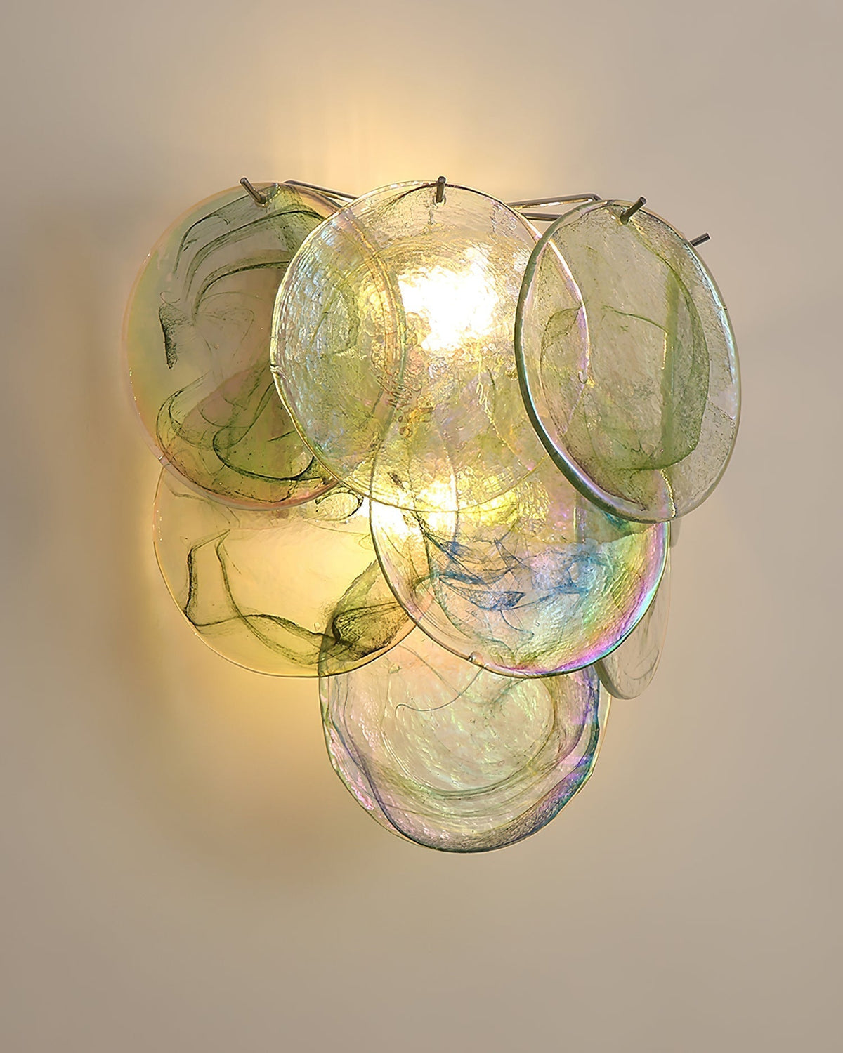 Opalara Pink Capiz Shell Wall Lamp-Neutral Decor