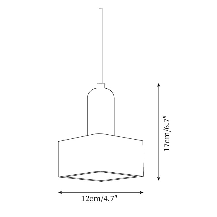 Ritta Square Travertine Pendant Light-Neutral Decor
