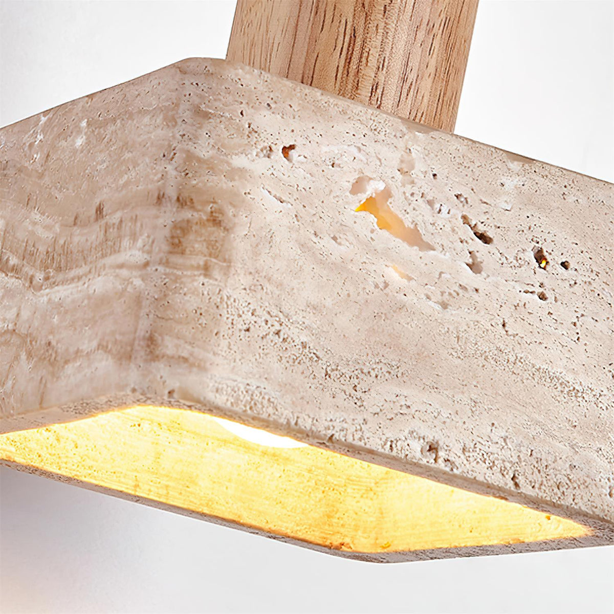 Ritta Square Travertine Pendant Light-Neutral Decor