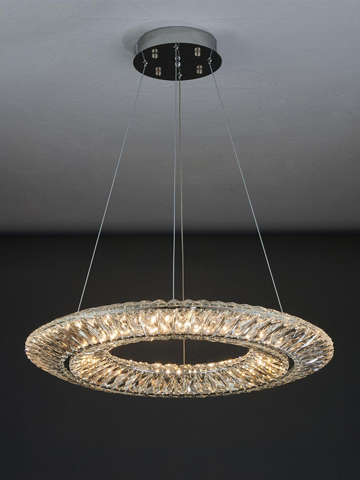 Serien Lustre Géométrique Cristal LED Élégant