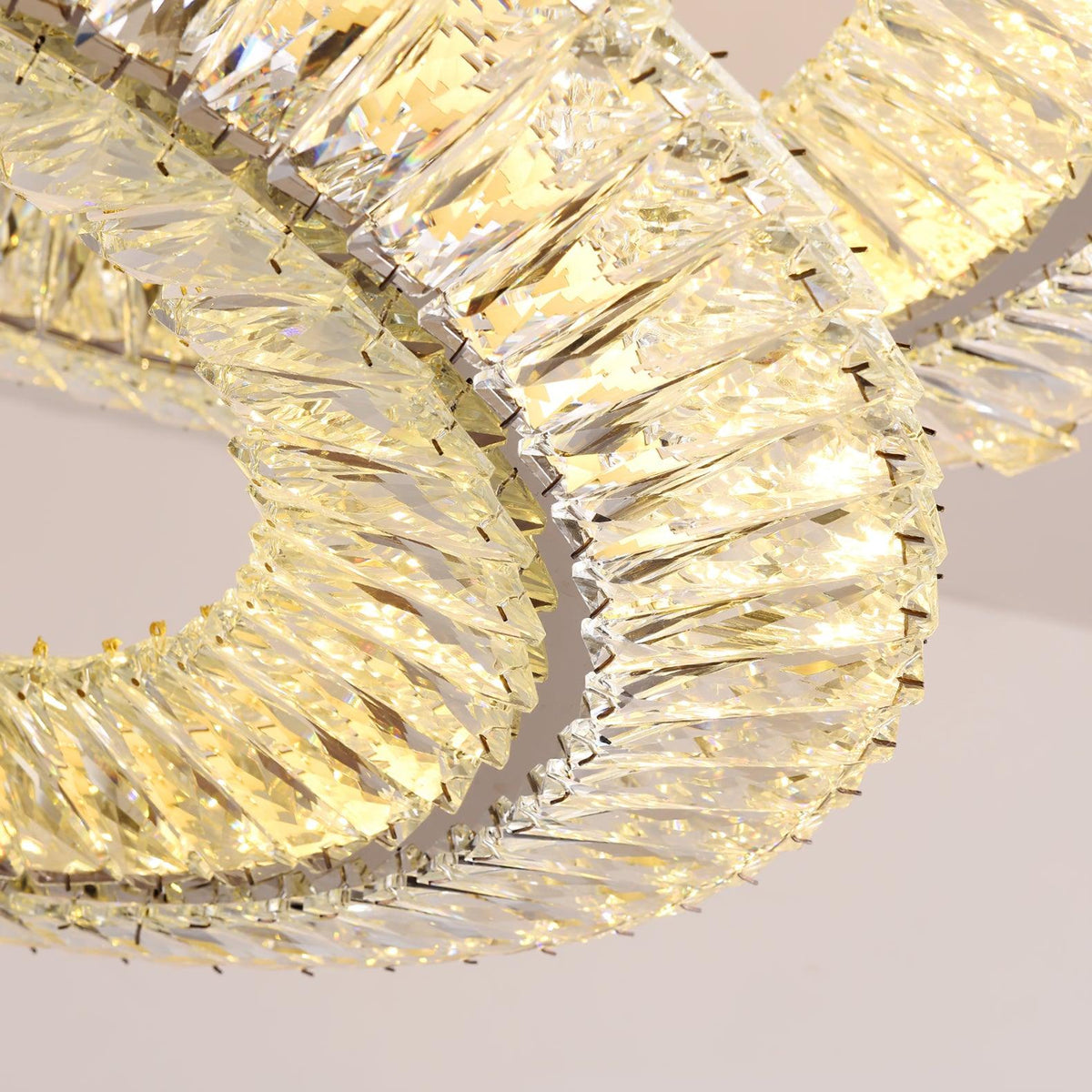 Serien Lustre Géométrique Cristal LED Élégant