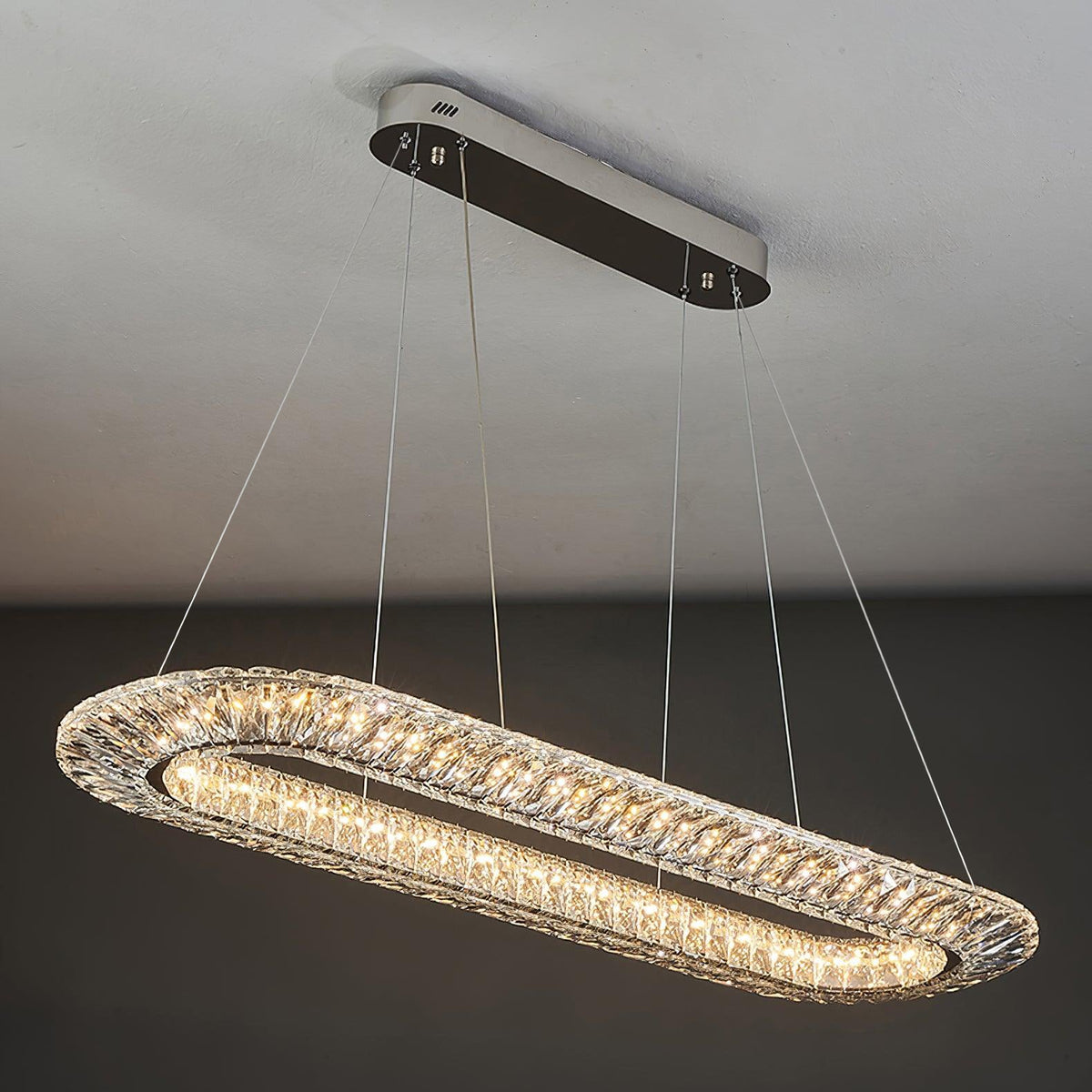 Serien Lustre Géométrique Cristal LED Élégant