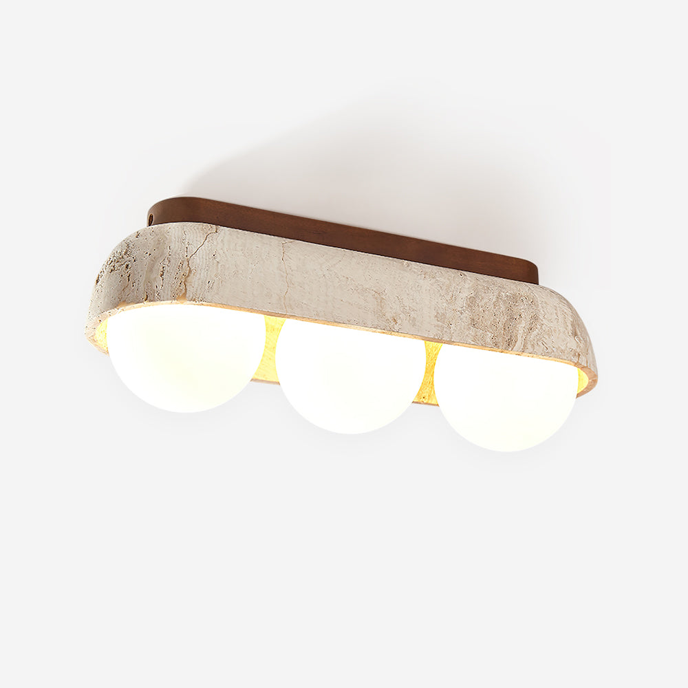 Ritta Ceiling Light Travertine Rectangular-Neutral Decor