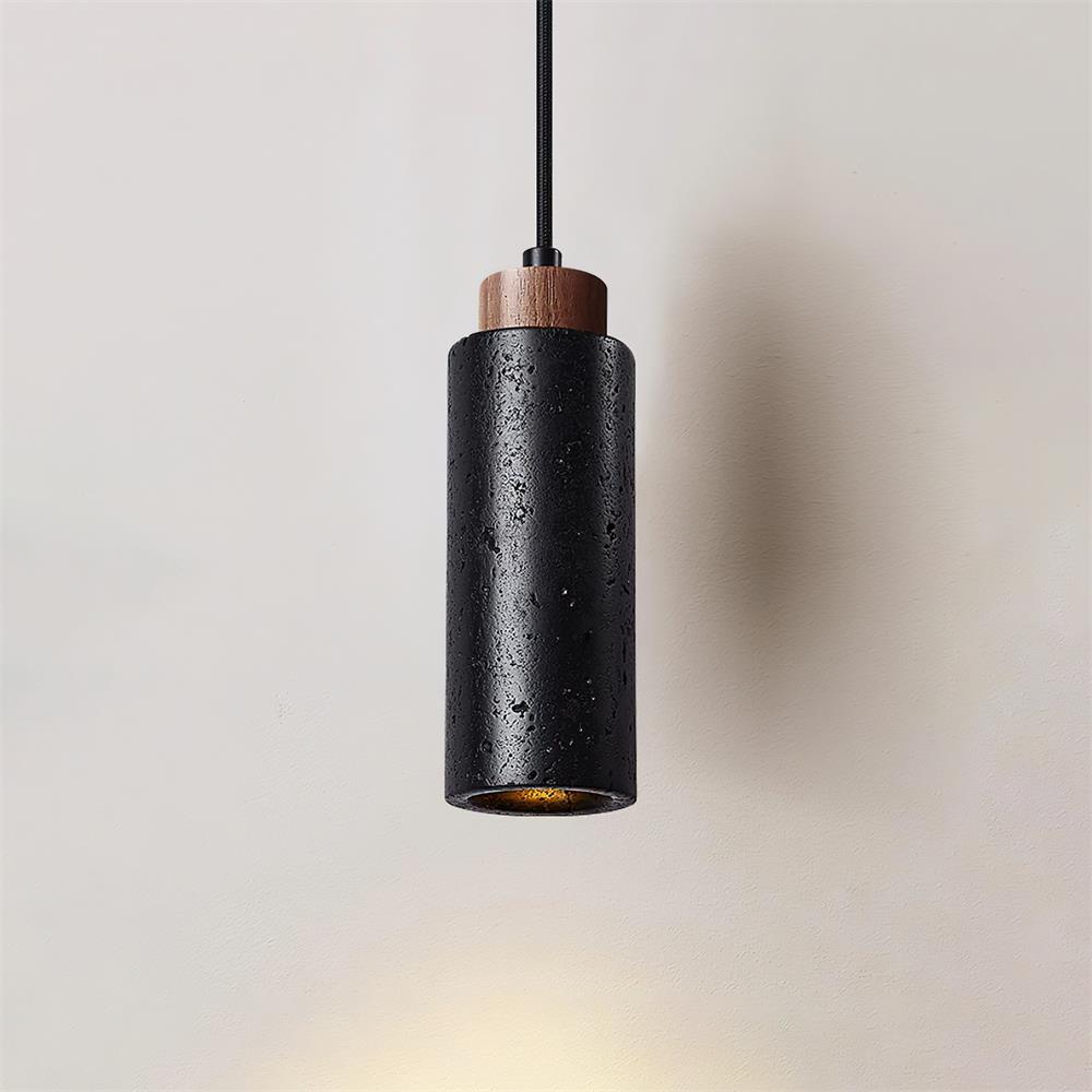 Nerova Pendant Light Travertine Wood Minimalist-Neutral Decor