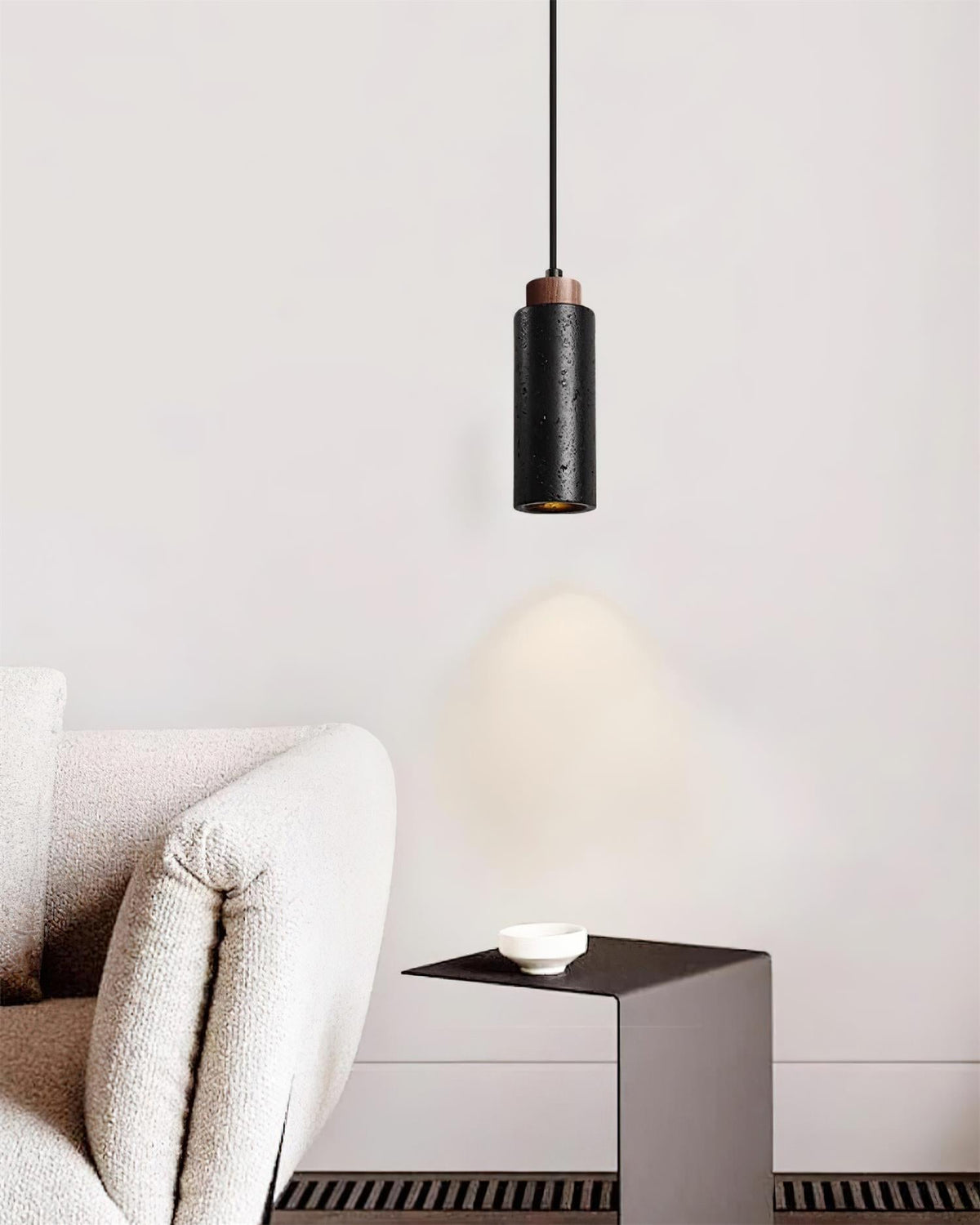 Nerova Pendant Light Travertine Wood Minimalist-Neutral Decor