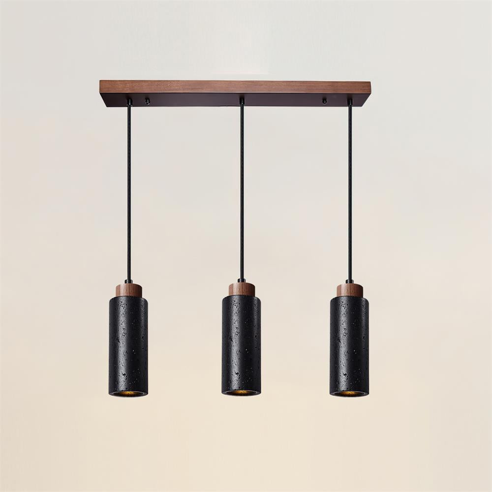 Nerova Pendant Light Travertine Wood Minimalist-Neutral Decor