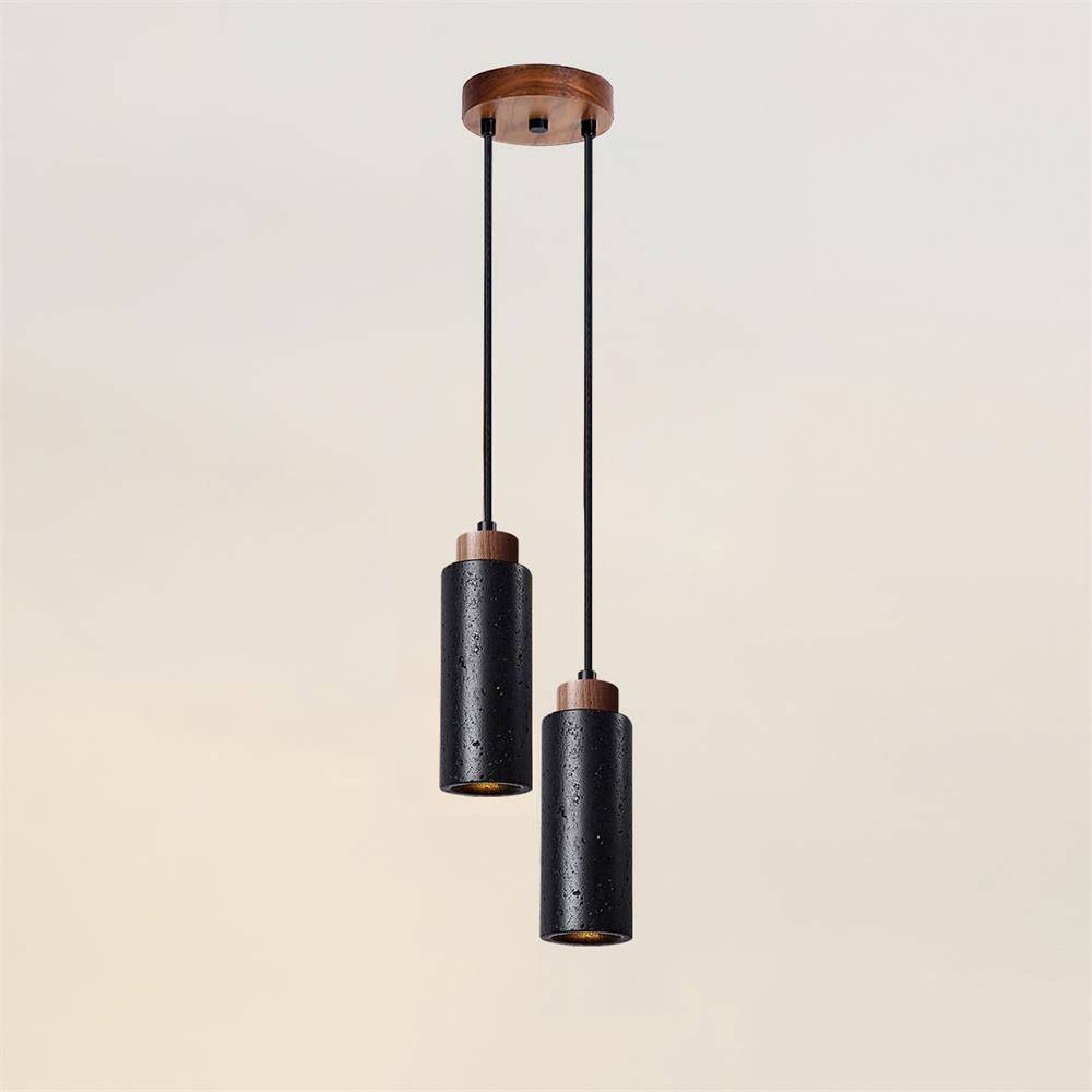 Nerova Pendant Light Travertine Wood Minimalist-Neutral Decor