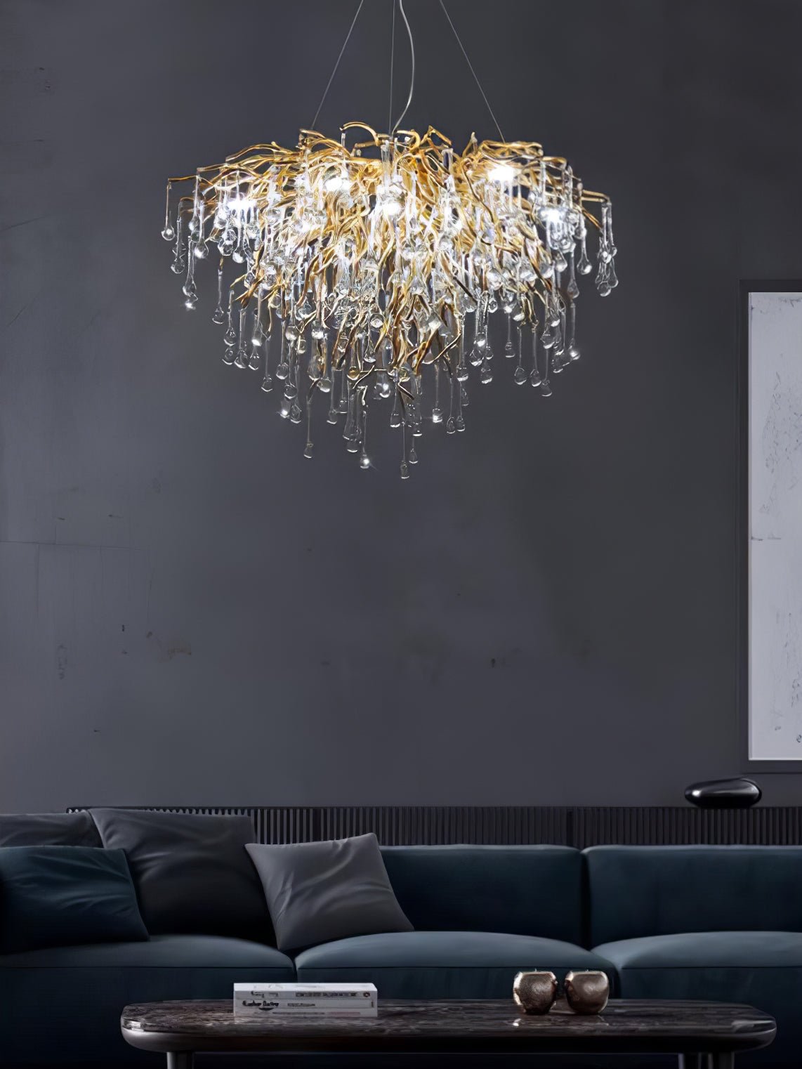 Solina Lustre Cristal Postmoderne Luxueux