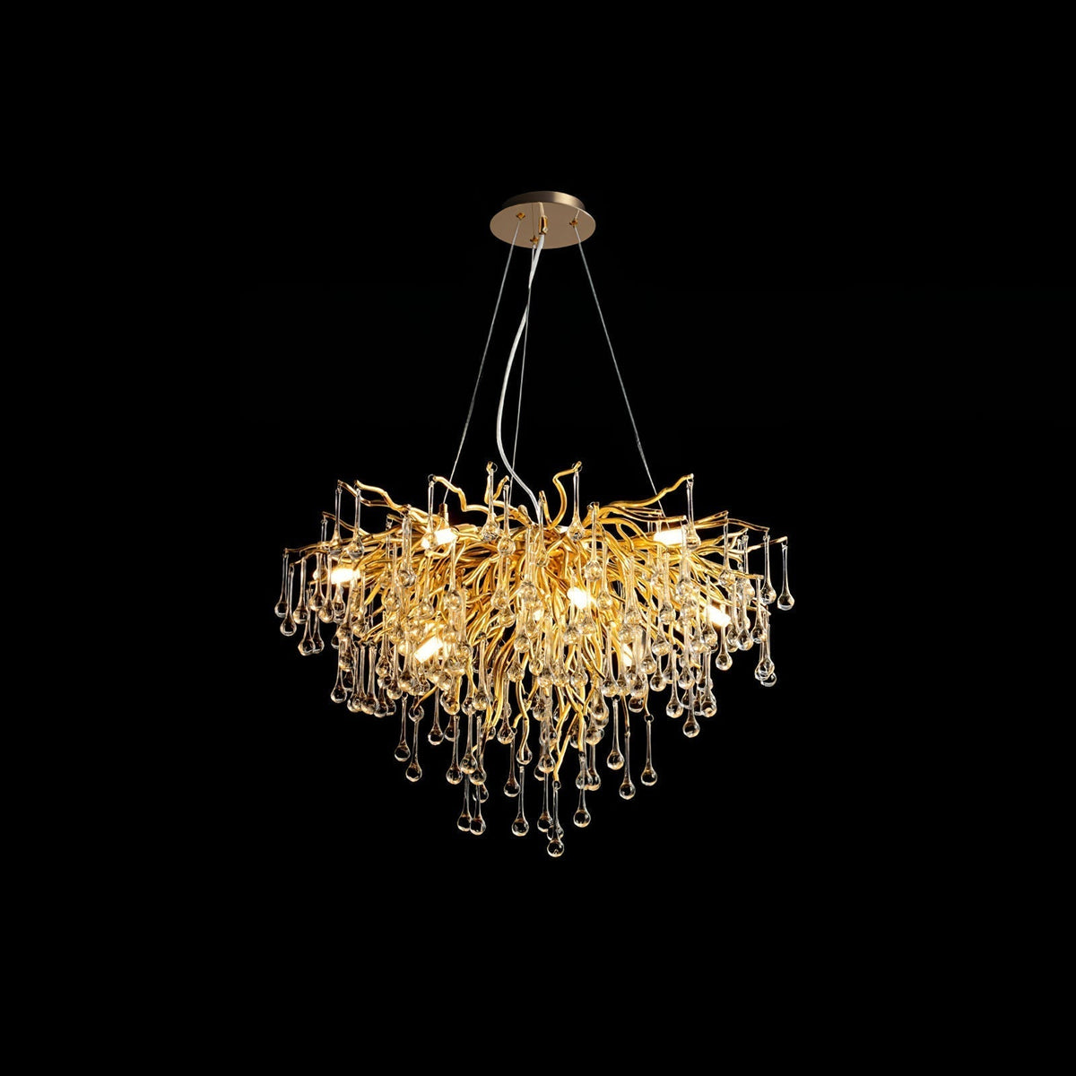 Solina Lustre Cristal Postmoderne Luxueux