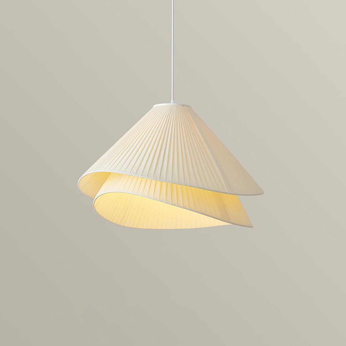 Tempo Pleated Pendant Light-Neutral Decor