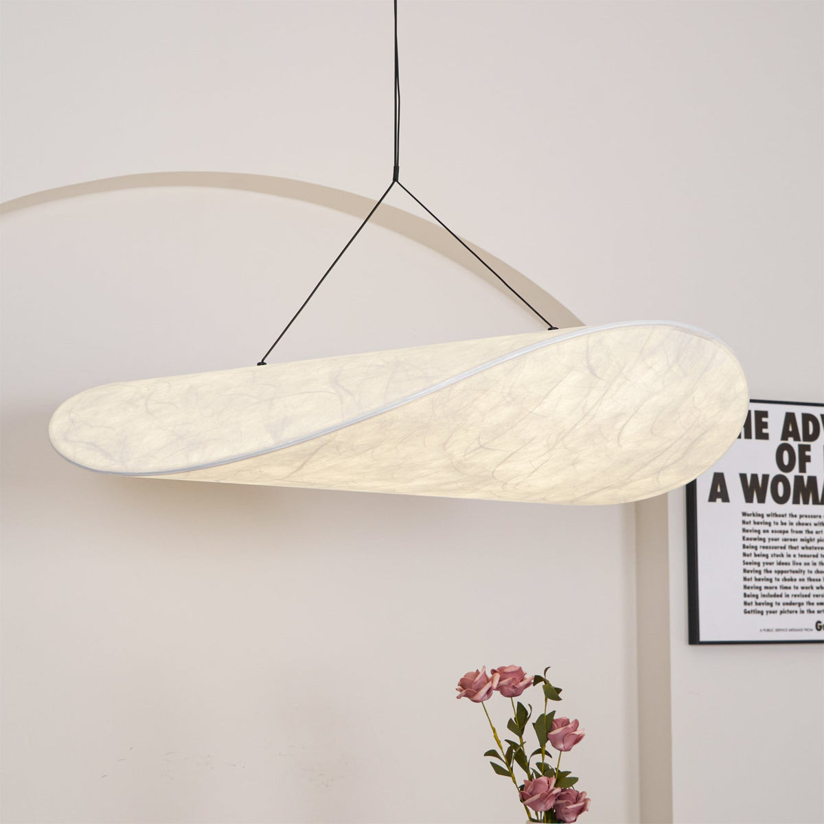 Belia Lampe Suspendue Minimaliste en Soie