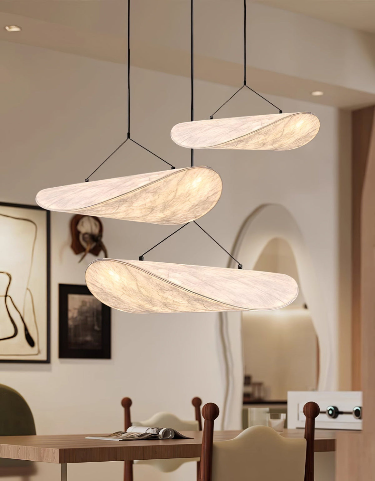 Belia Lampe Suspendue Minimaliste en Soie