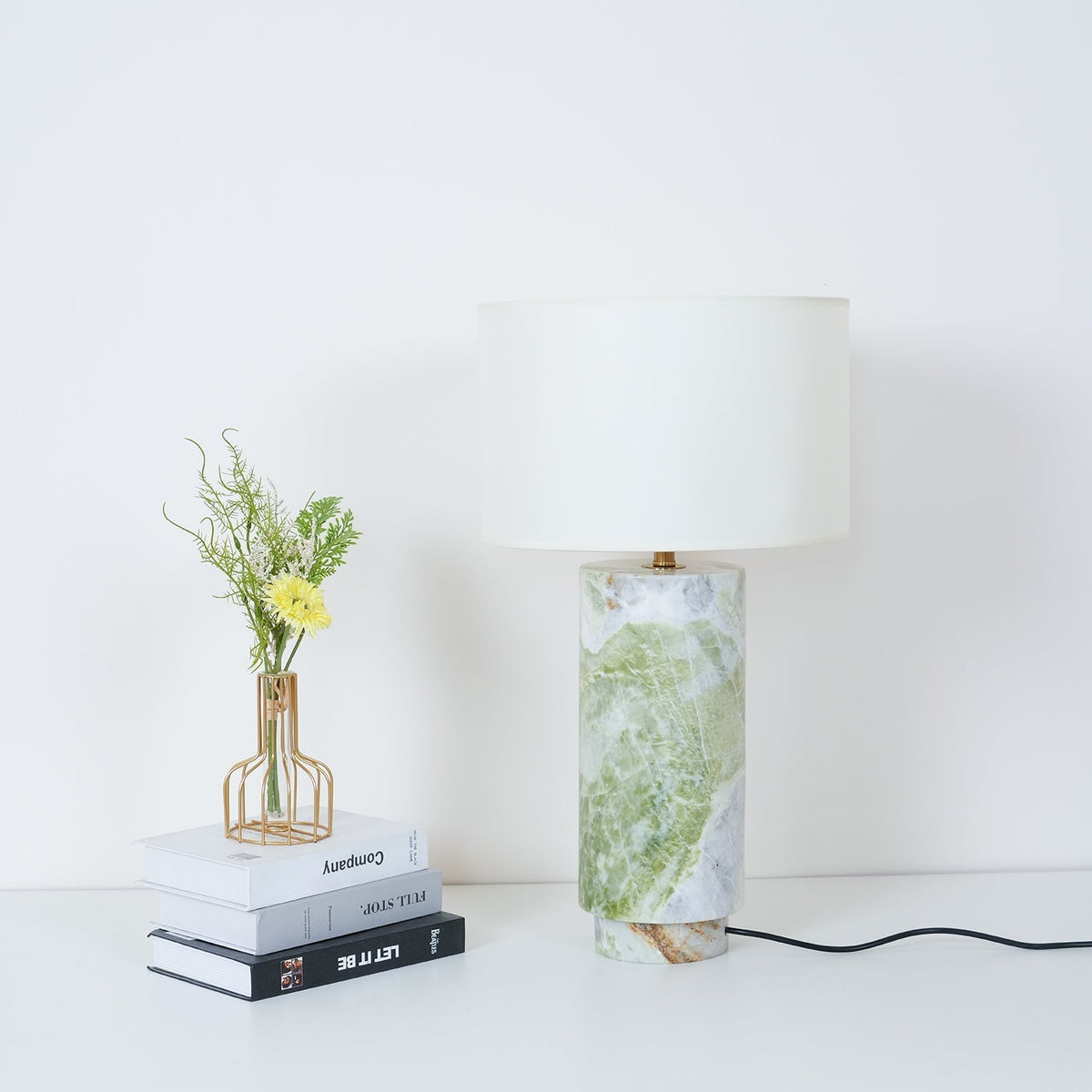 Xavi Lampe de Table en Marbre Et Tissu