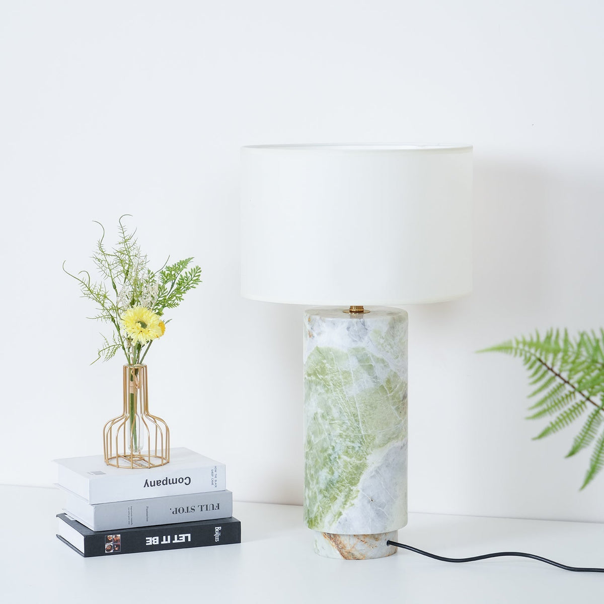 Xavi Lampe de Table en Marbre Et Tissu
