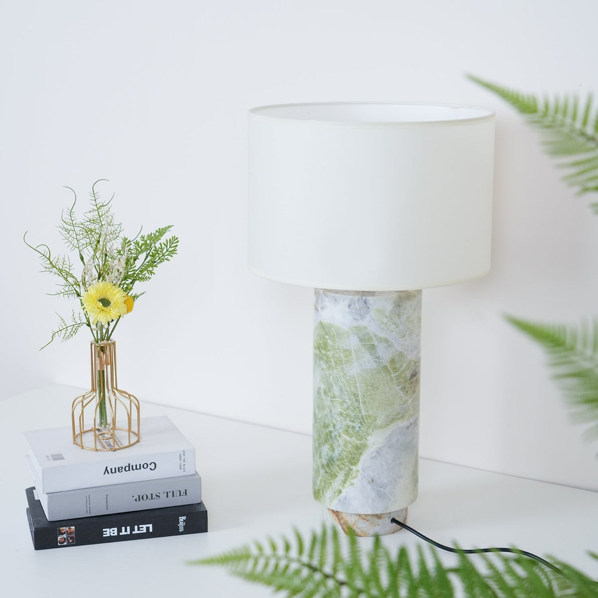 Xavi Lampe de Table en Marbre Et Tissu