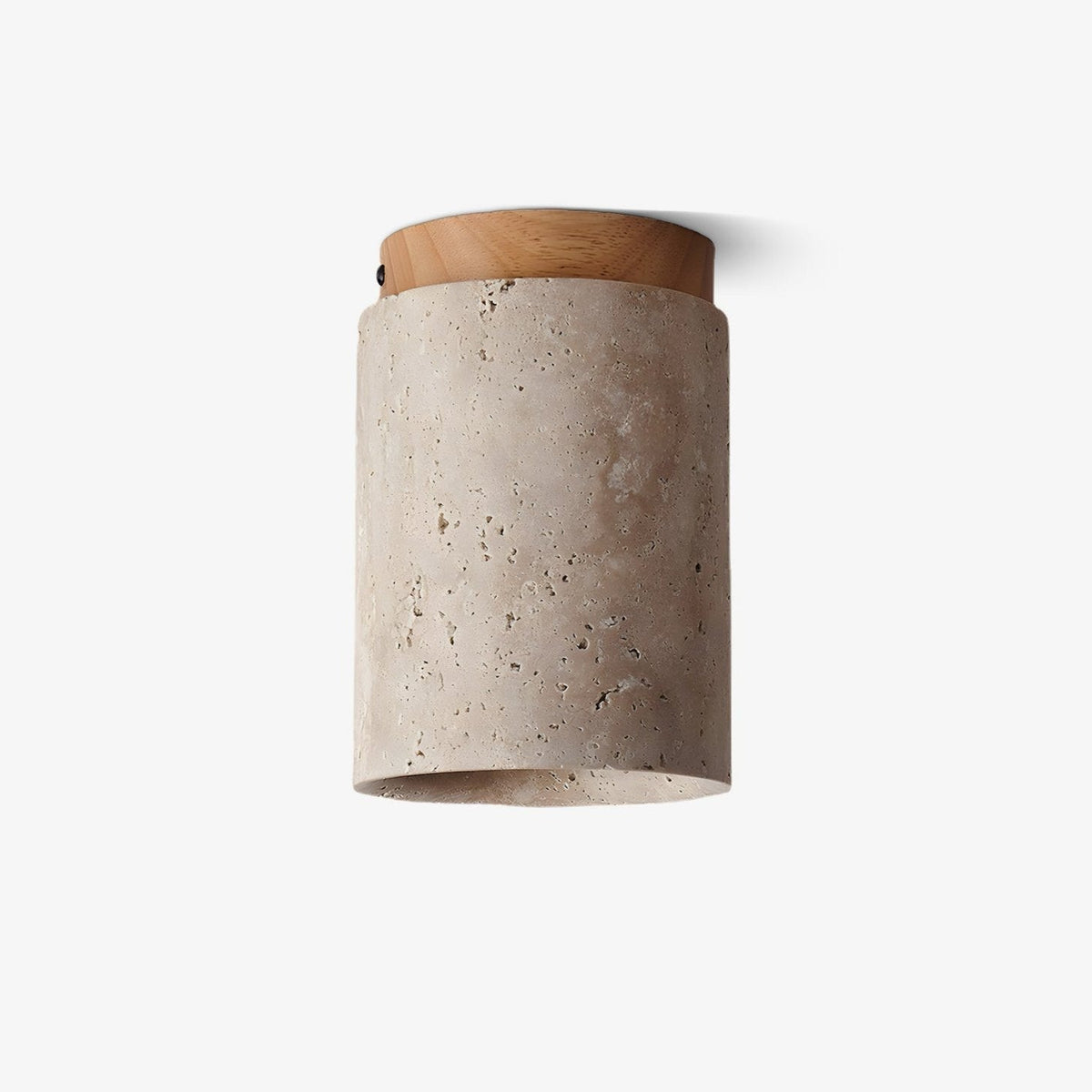 Aurnorira Lampe Plafonnier Cylindrique en Travertin