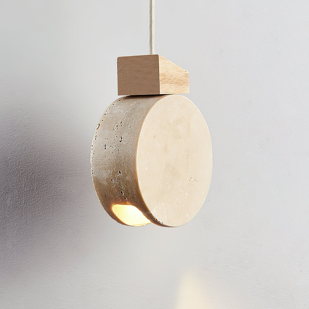 Ritta Pendant Light Geometry Travertine-Neutral Decor