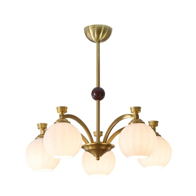 Dovios Lustre Verre Bois Vintage Élégance