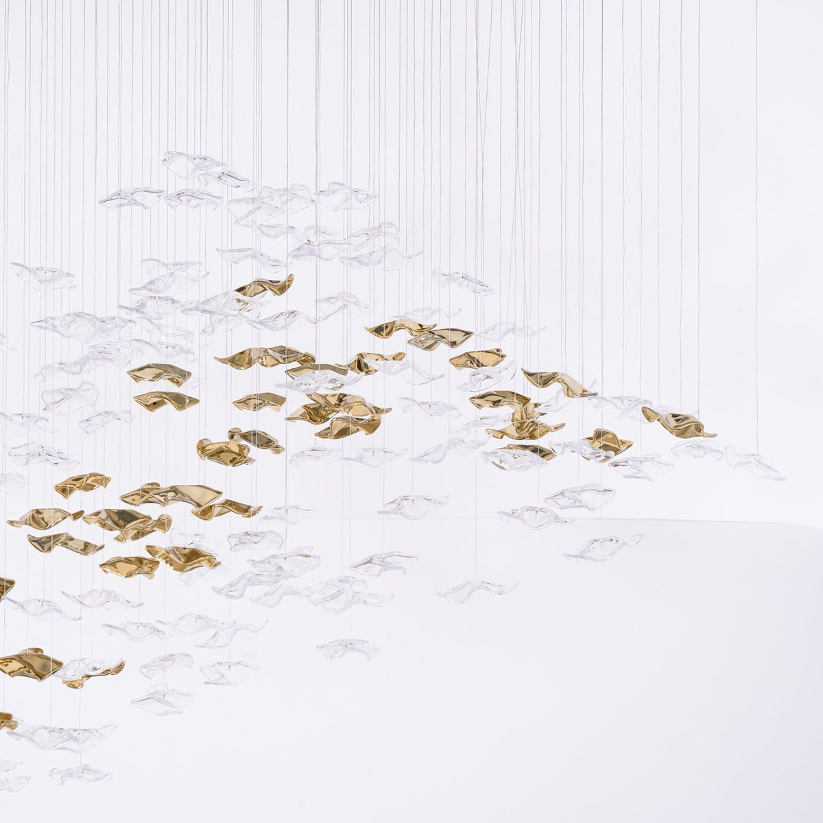 Nephele Lustre Feuille en Cristal