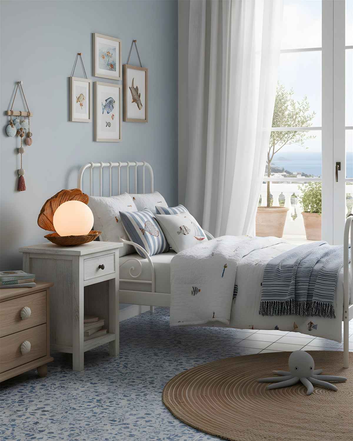 Rivuella Lampe de Table en Coquillage