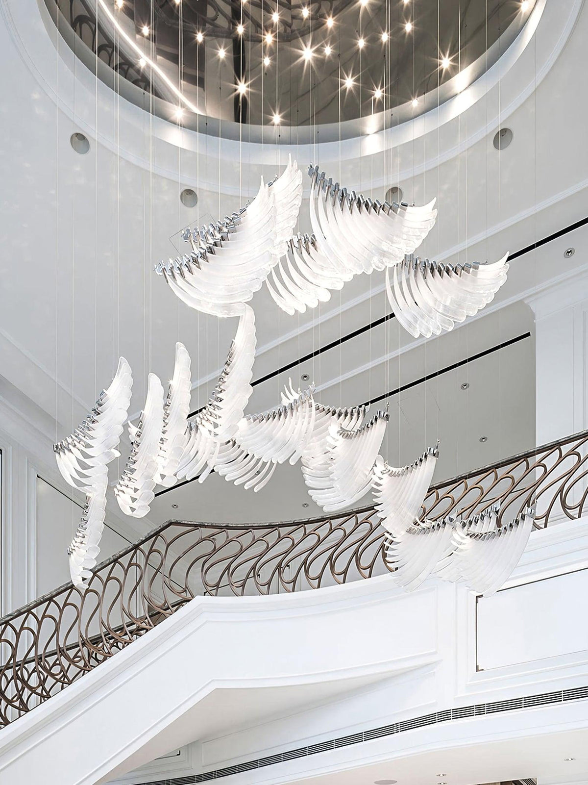 Tiered Lustre Palmettes Luxueux Postmoderne