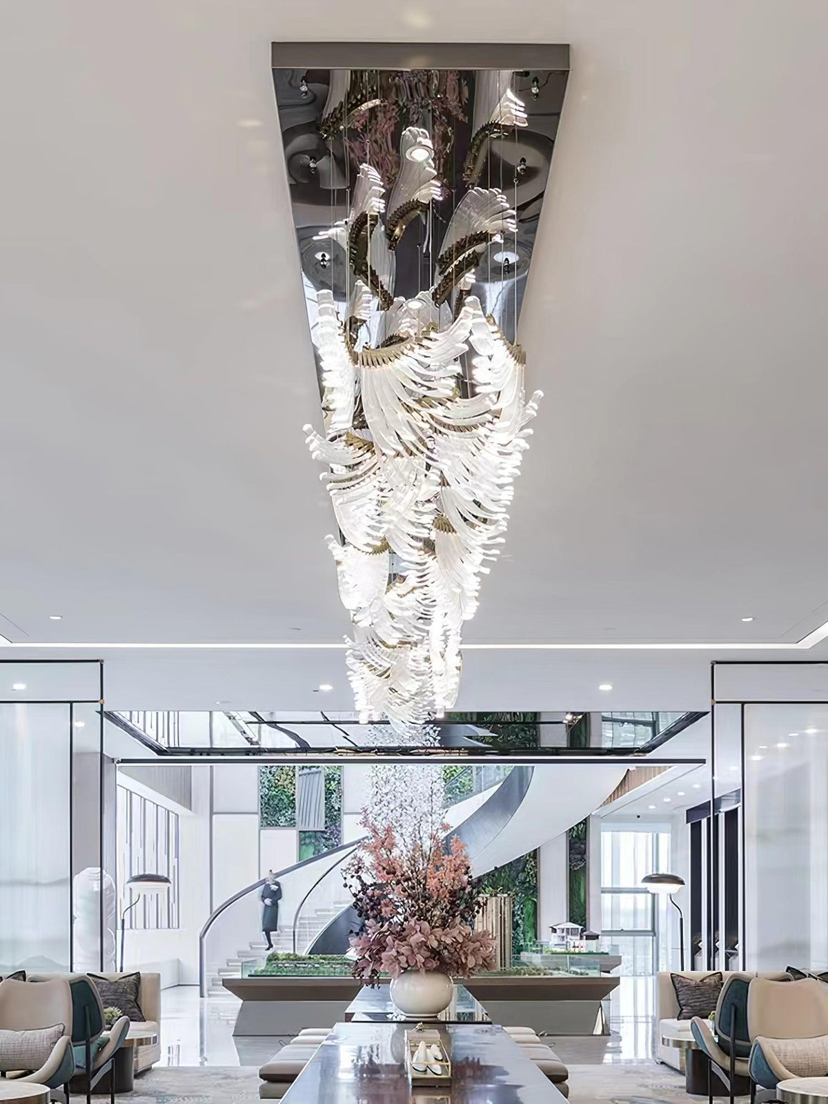 Tiered Lustre Palmettes Luxueux Postmoderne