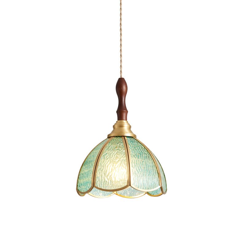 Floraner Suspension Lampe en Laiton et Verre