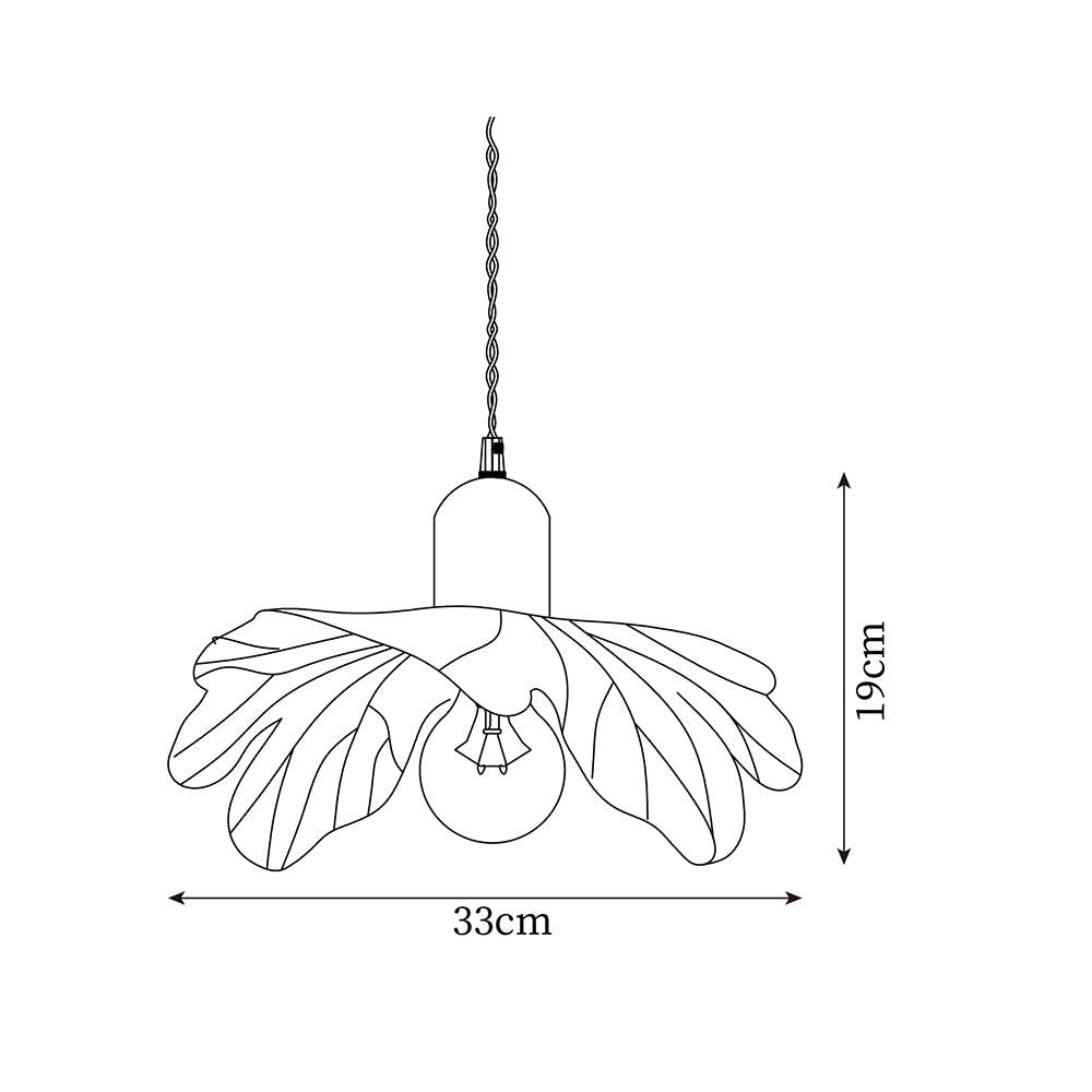 Pendant Lamp Tiffany-Style Glass Floral Shade Art-Neutral Decor