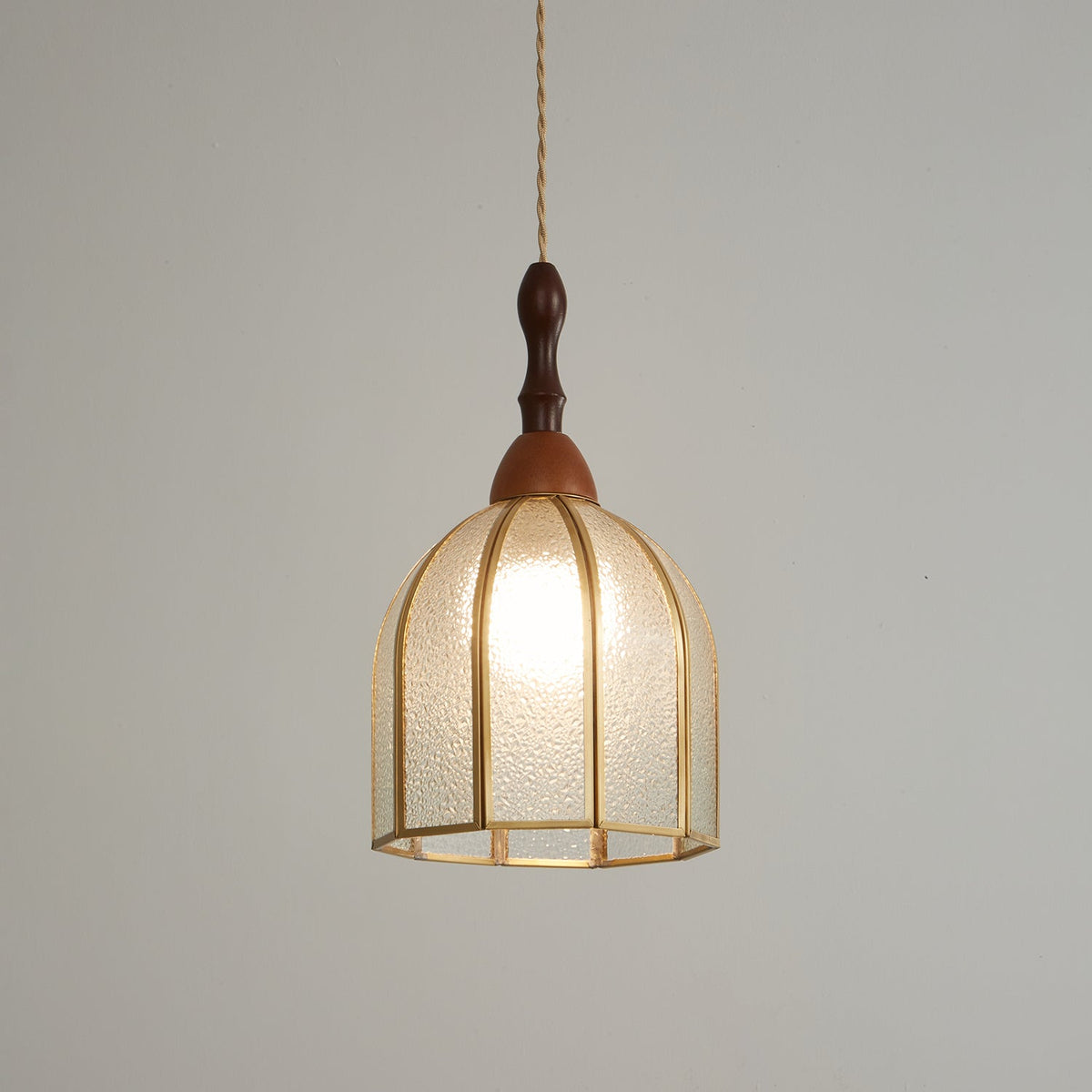 Florace Suspension Vintage en Bois et Verre
